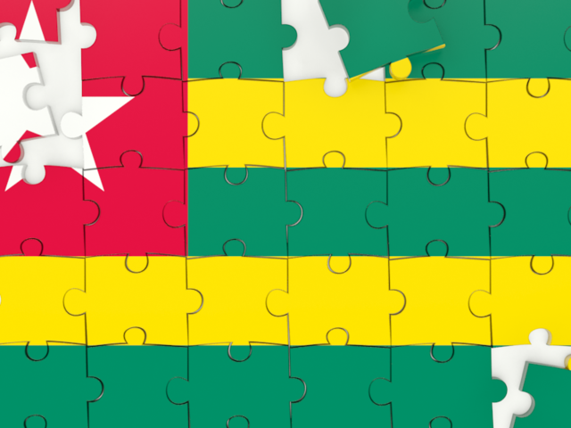 Puzzle. Download flag icon of Togo at PNG format