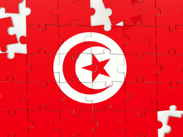 Puzzle. Download flag icon of Tunisia at PNG format