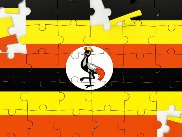 Puzzle. Download flag icon of Uganda at PNG format