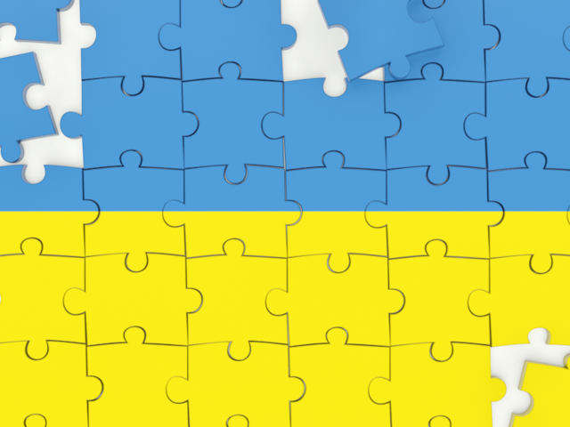 Puzzle. Download flag icon of Ukraine at PNG format