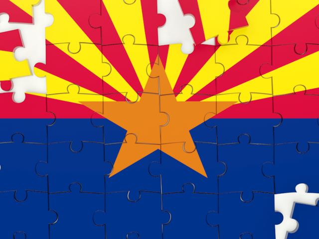 Puzzle. Download flag icon of Arizona