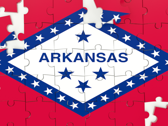 Puzzle. Download flag icon of Arkansas