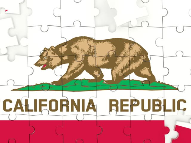 Puzzle. Download flag icon of California