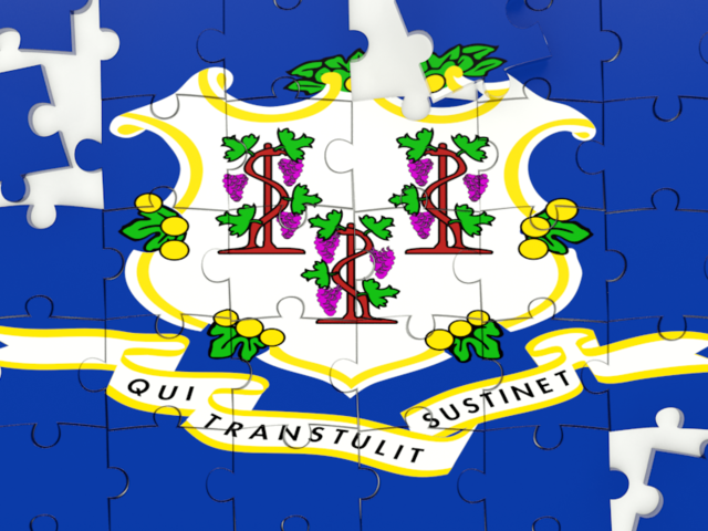 Puzzle. Download flag icon of Connecticut