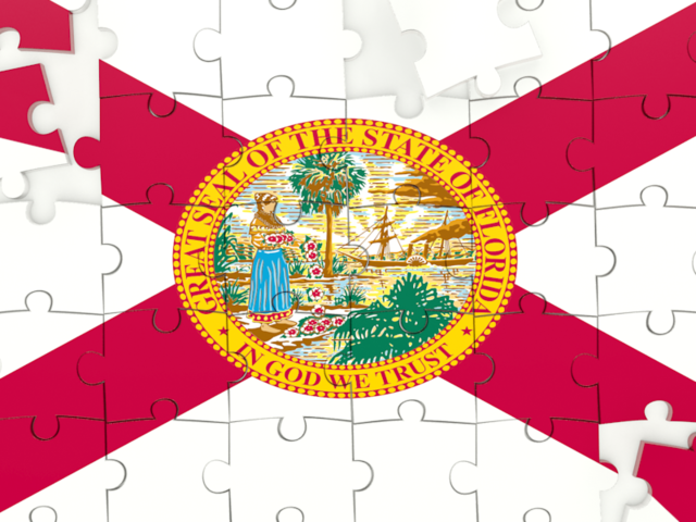 Puzzle. Download flag icon of Florida