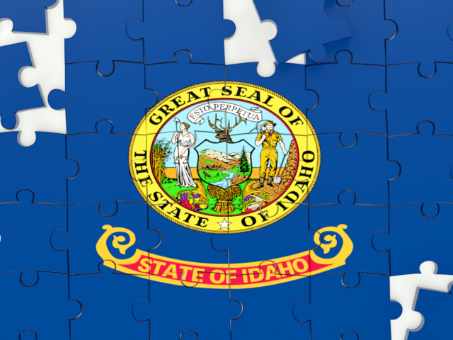 Puzzle. Download flag icon of Idaho