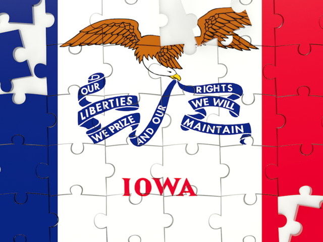 Puzzle. Download flag icon of Iowa