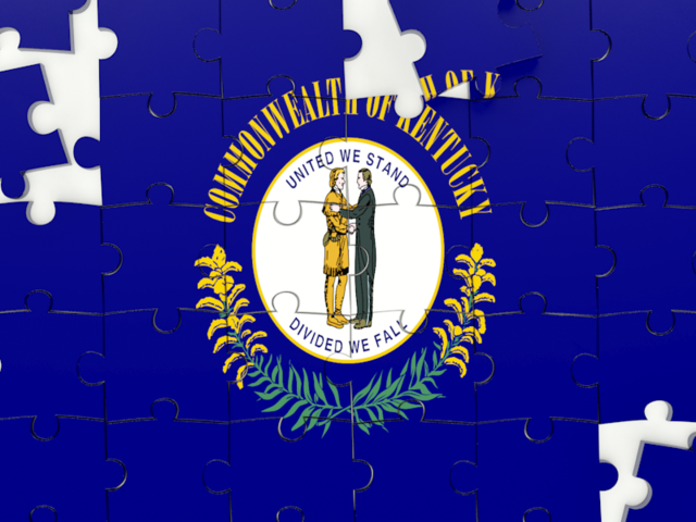 Puzzle. Download flag icon of Kentucky