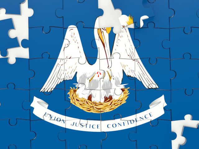 Puzzle. Download flag icon of Louisiana