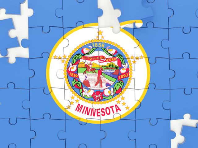 Puzzle. Download flag icon of Minnesota