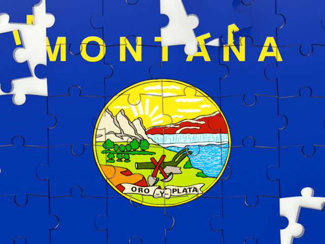 Puzzle. Download flag icon of Montana