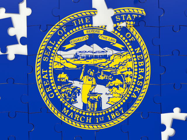 Puzzle. Download flag icon of Nebraska