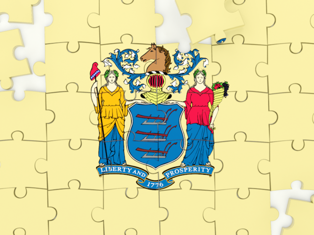Puzzle. Download flag icon of New Jersey