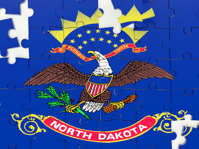 Puzzle. Download flag icon of North Dakota