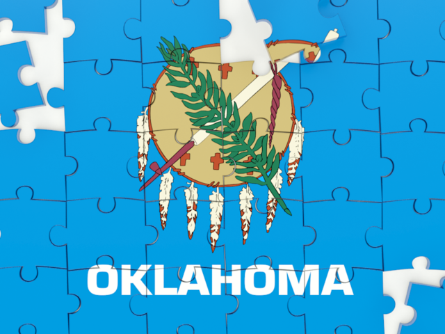 Puzzle. Download flag icon of Oklahoma