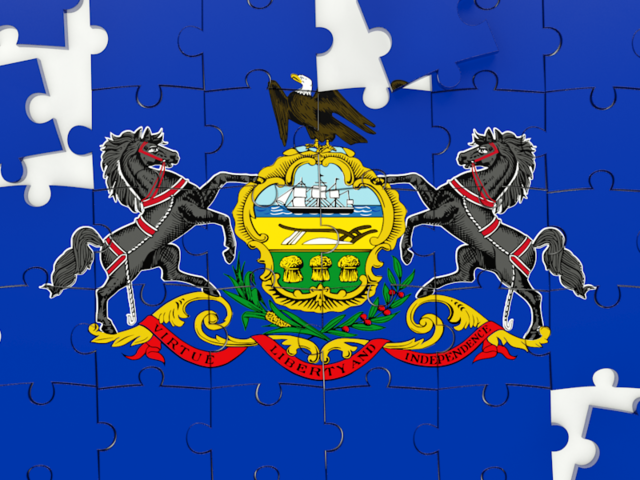 Puzzle. Download flag icon of Pennsylvania