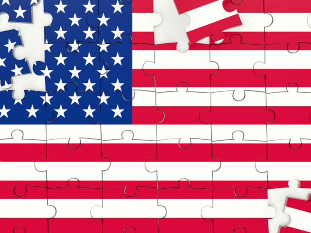 Puzzle. Download flag icon of United States of America at PNG format