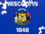 Flag of state of Wisconsin. Puzzle. Download icon