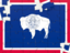 Flag of state of Wyoming. Puzzle. Download icon