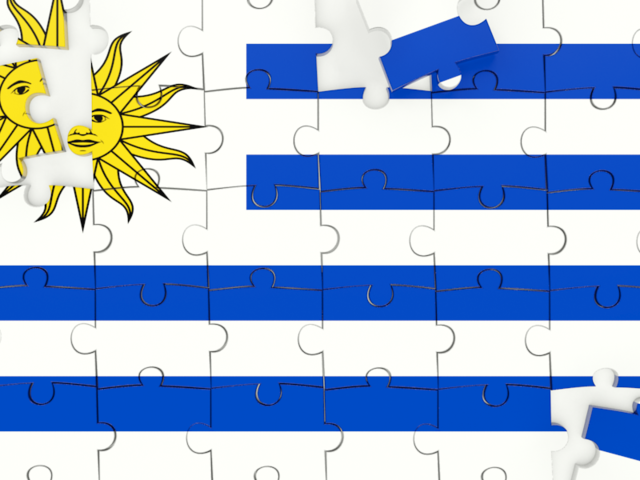Puzzle. Download flag icon of Uruguay at PNG format