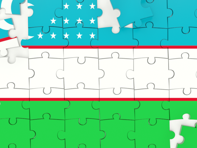 Puzzle. Download flag icon of Uzbekistan at PNG format