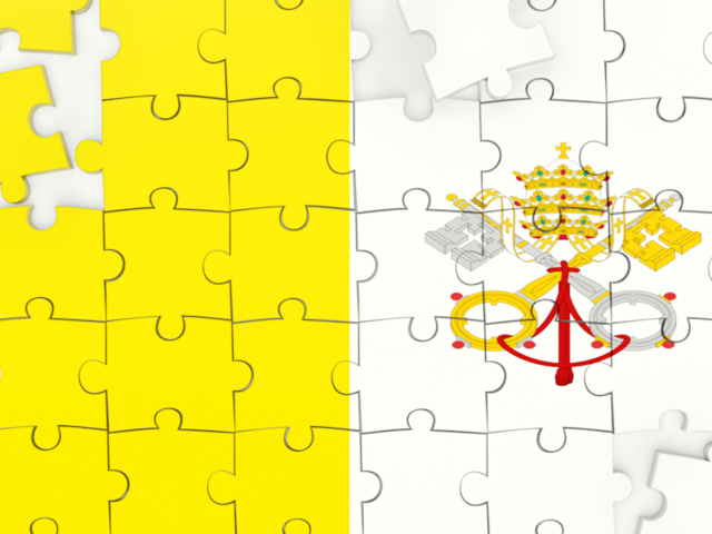 Puzzle. Download flag icon of Vatican City at PNG format
