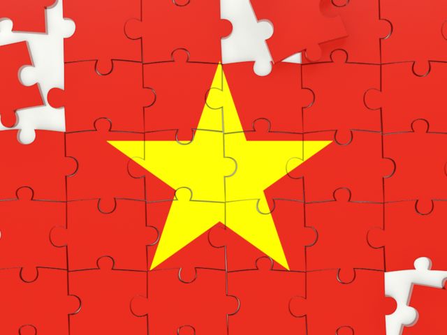 Puzzle. Download flag icon of Vietnam at PNG format