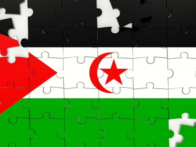 Puzzle. Download flag icon of Western Sahara at PNG format