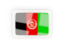 Afghanistan. Rectangular carbon icon. Download icon.