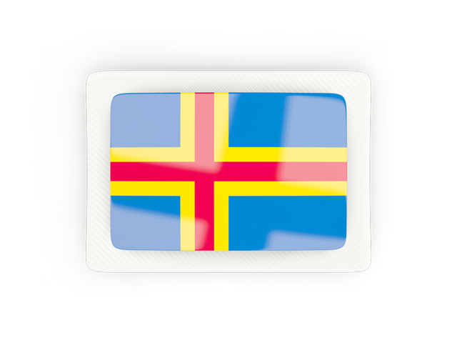 Rectangular carbon icon. Download flag icon of Aland Islands at PNG format