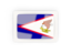 American Samoa. Rectangular carbon icon. Download icon.