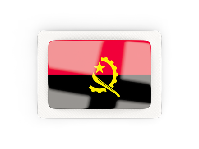 Rectangular carbon icon. Download flag icon of Angola at PNG format