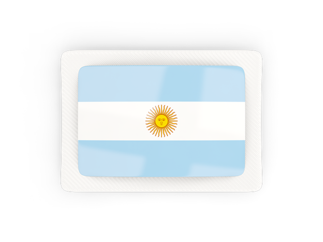 Rectangular carbon icon. Download flag icon of Argentina at PNG format