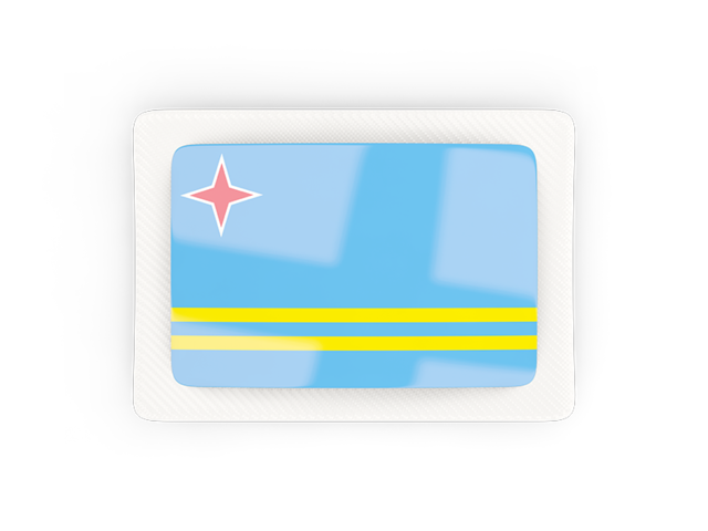 Rectangular carbon icon. Download flag icon of Aruba at PNG format