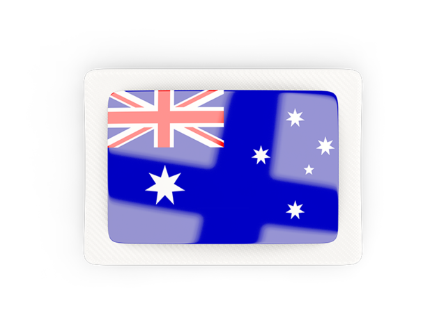 Прямоугольная карбоновая иконка. Скачать флаг. Австралийский Союз