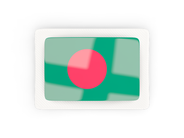 Прямоугольная карбоновая иконка. Скачать флаг. Бангладеш