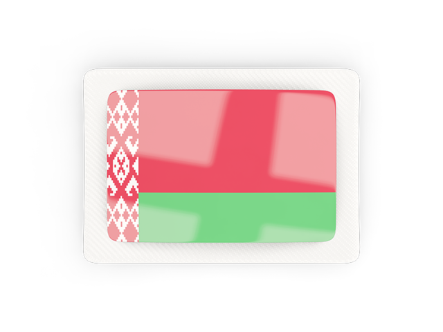 Rectangular carbon icon. Download flag icon of Belarus at PNG format