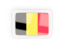 Belgium. Rectangular carbon icon. Download icon.