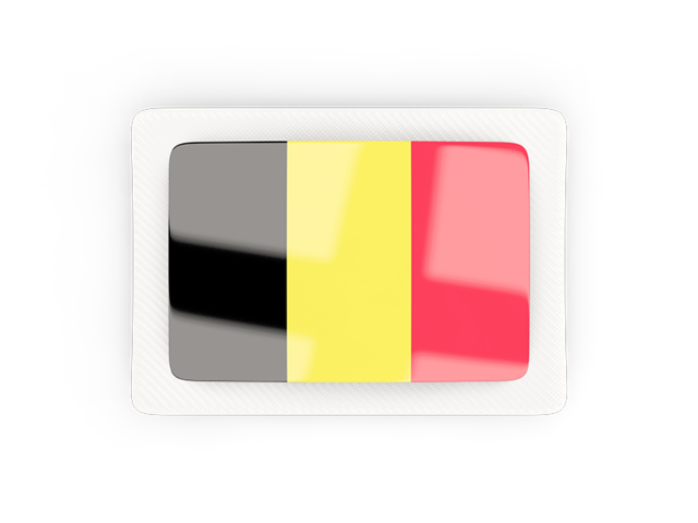 Rectangular carbon icon. Download flag icon of Belgium at PNG format