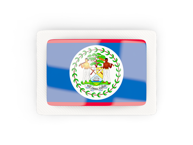 Rectangular carbon icon. Download flag icon of Belize at PNG format