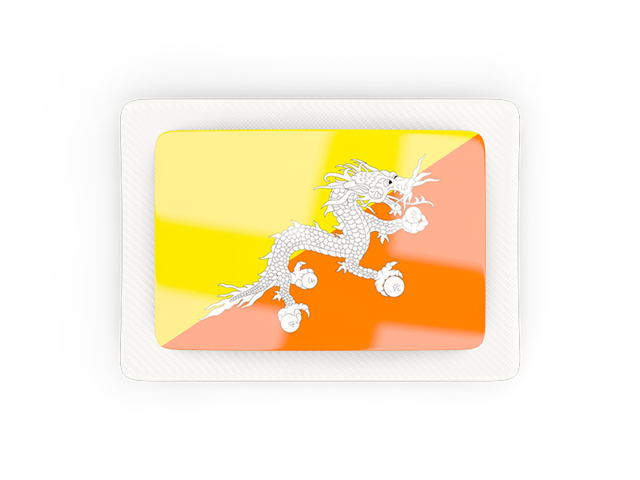 Rectangular carbon icon. Download flag icon of Bhutan at PNG format