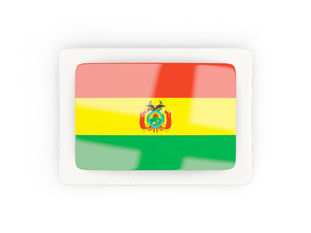 Прямоугольная карбоновая иконка. Скачать флаг. Боливия