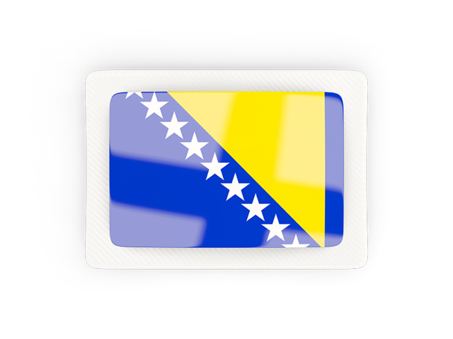 Rectangular carbon icon. Download flag icon of Bosnia and Herzegovina at PNG format