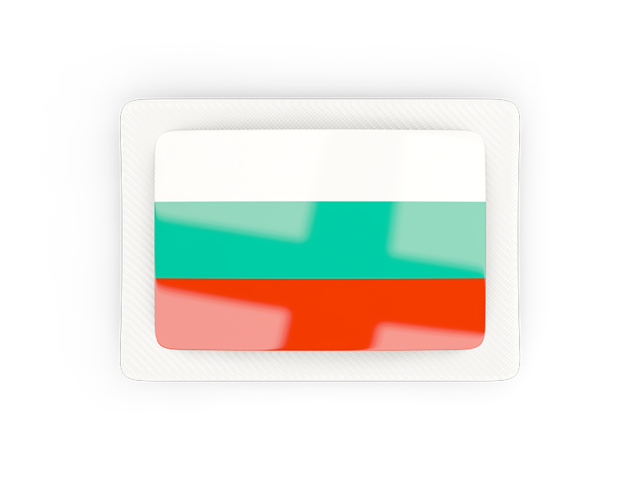 Rectangular carbon icon. Download flag icon of Bulgaria at PNG format