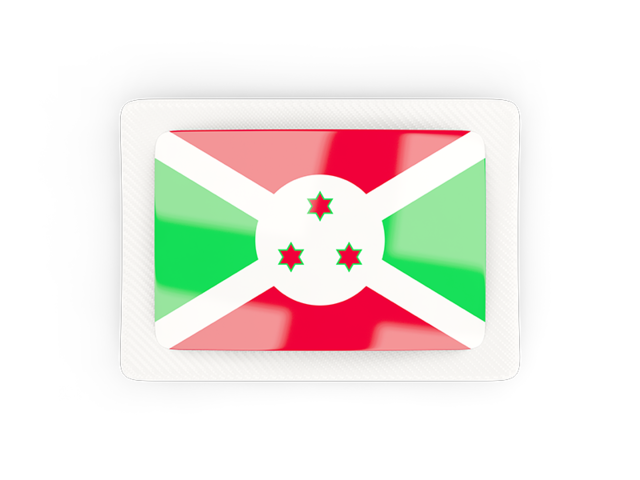 Прямоугольная карбоновая иконка. Скачать флаг. Бурунди
