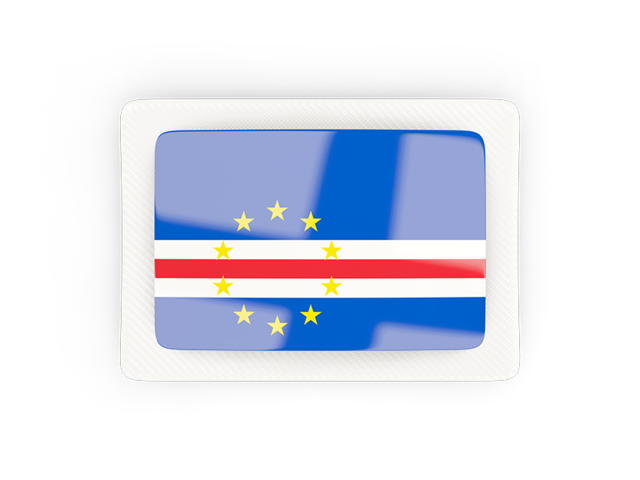 Rectangular carbon icon. Download flag icon of Cape Verde at PNG format