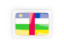Central African Republic. Rectangular carbon icon. Download icon.