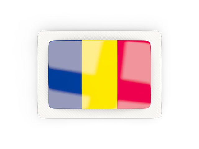 Rectangular carbon icon. Download flag icon of Chad at PNG format