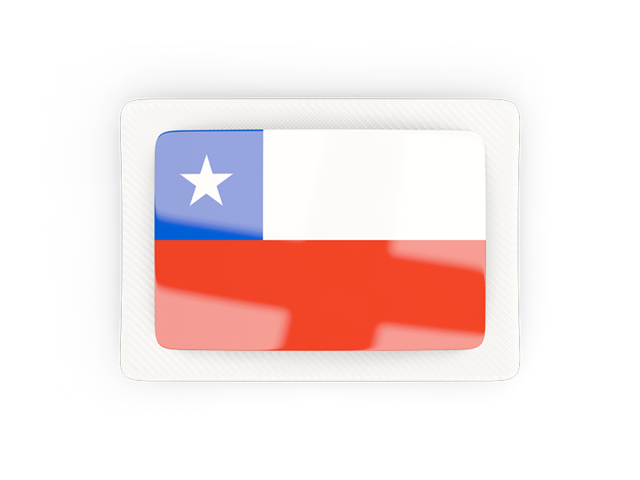 Прямоугольная карбоновая иконка. Скачать флаг. Чили