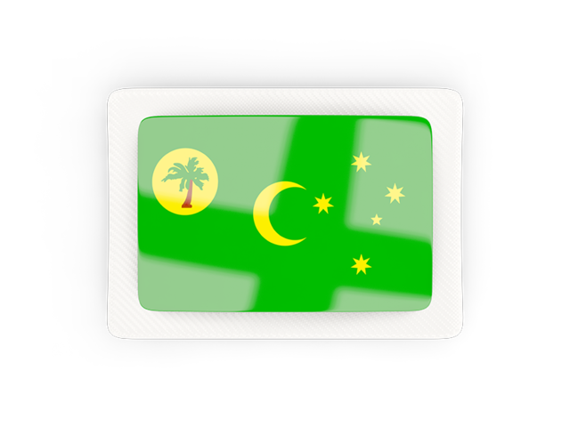 Rectangular carbon icon. Download flag icon of Cocos Islands at PNG format